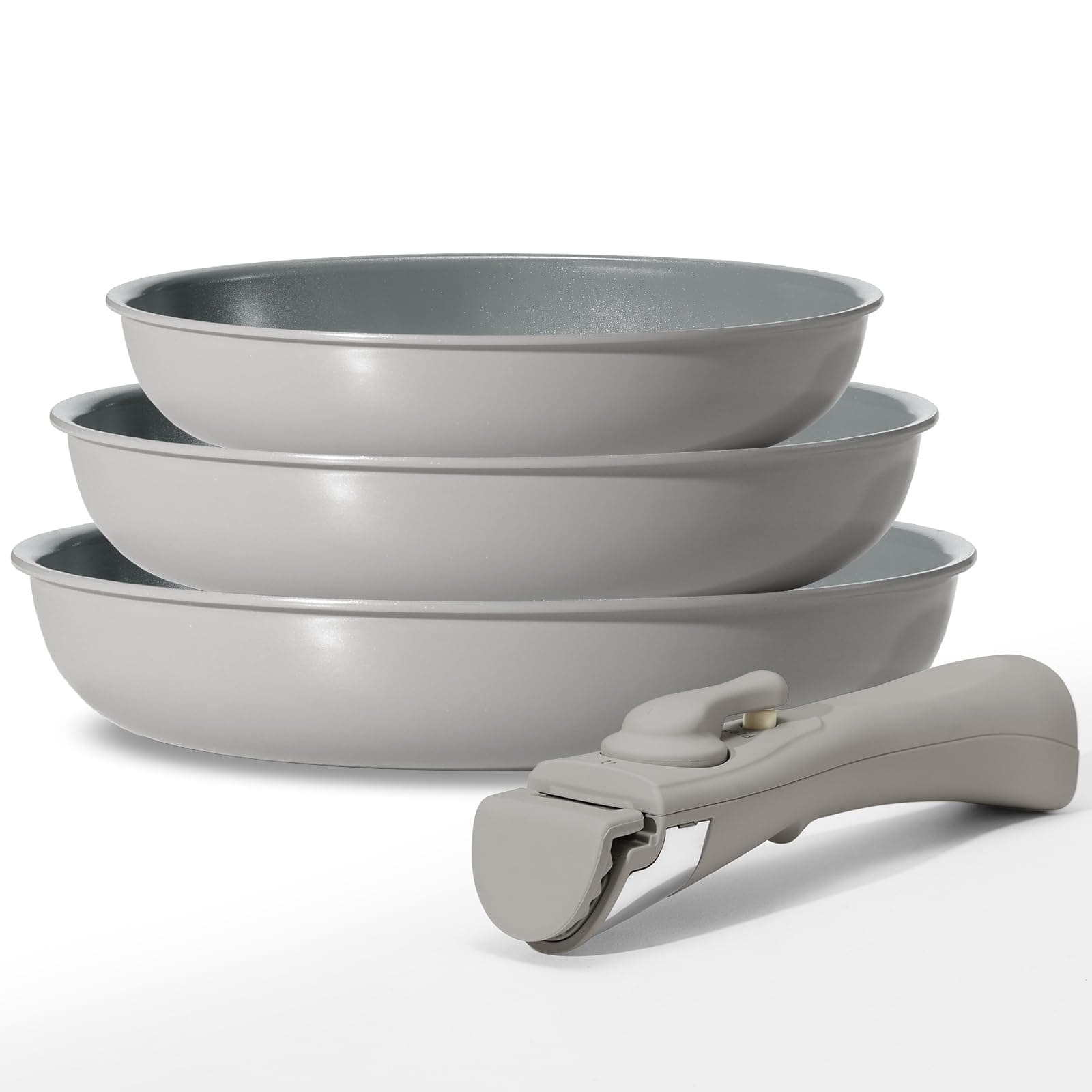 🔥 BLAZANT Pfannenset Abnehmbarer Griff 7 tlg, Pfanne Induktion 20, 24, 28 cm 🔥