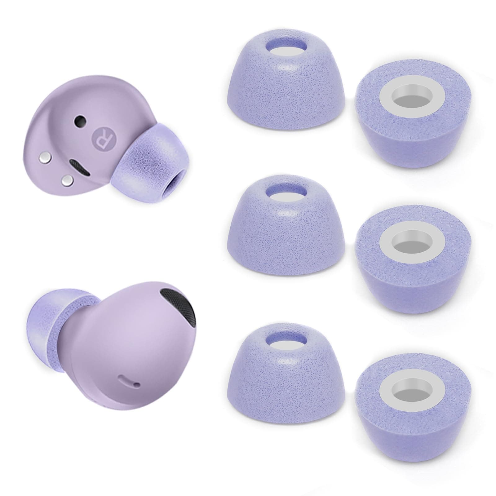 🎧 Memory Foam Ohrstöpsel für Samsung Galaxy Buds2 Pro - Violett M