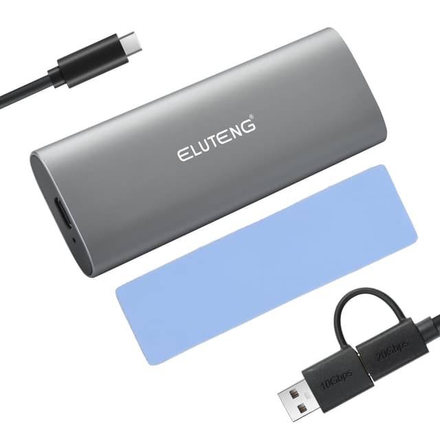 ELUTENG 20Gbps USB 3.2 Gen 2 M.2 NVMe NGFF SSD Gehäuse Adapter Aluminium 😎🚀