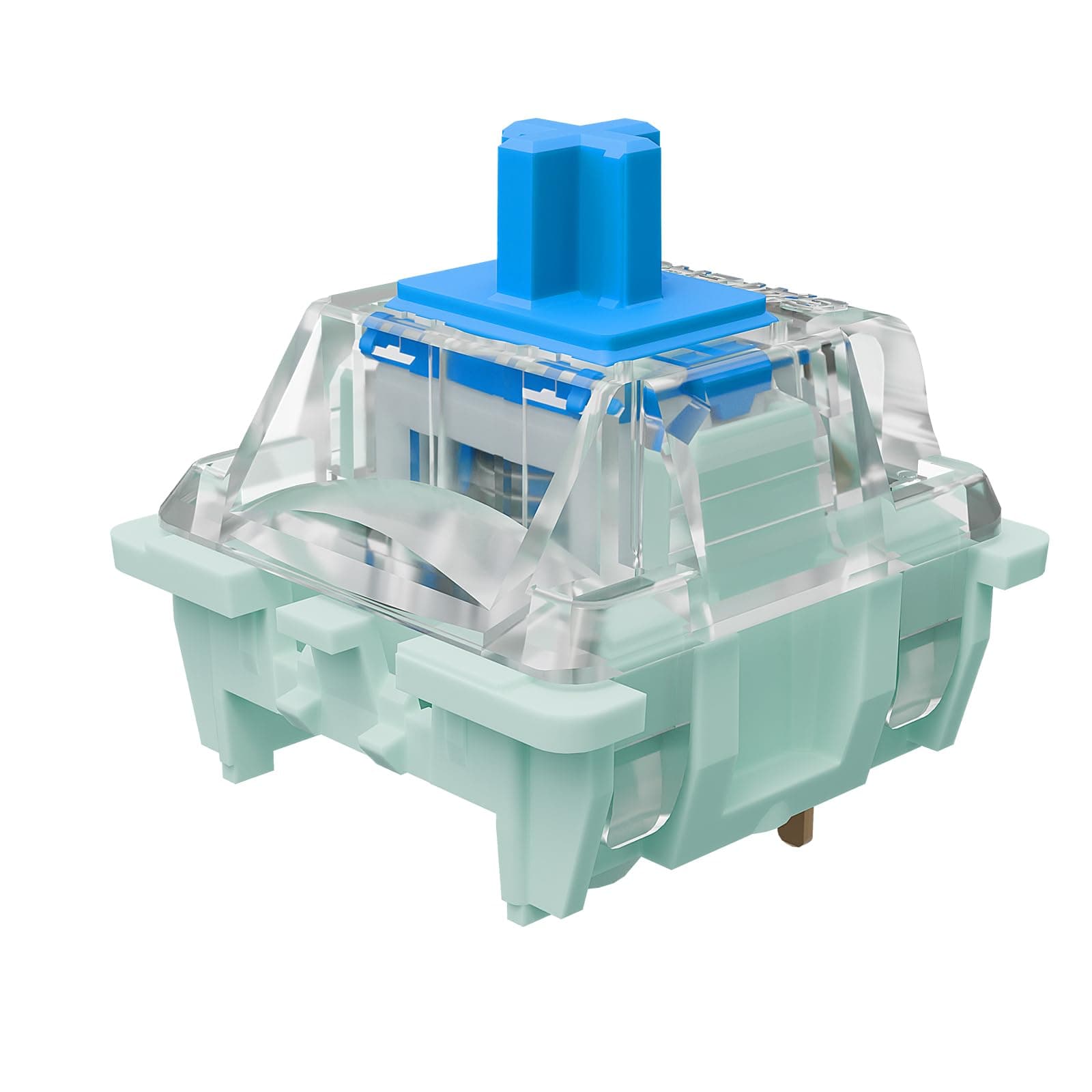 🌟 Kutethy X Gateron JADE Series 3.0 Double-stage Spring Blue Switches,3-Pin 60gf Clicky/Pre Lubed für mechanische Tastatur（Blau,90pcs）