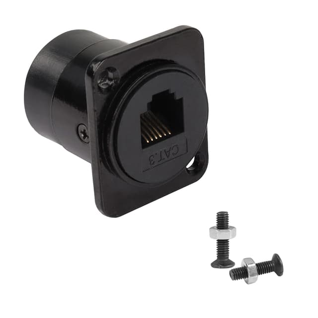QIANRENON RJ11/RJ12 6P6C Panel Mount Feedthrough Connector CAT3 RJ12 Female to Female Telephone Line Straight Through Jack