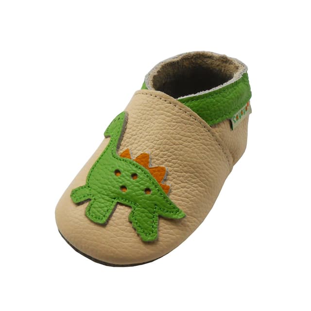 👶👟 SAYOYO Schädel Weiches Leder Lauflernschuhe Krabbelschuhe Babyschuhe 17/18 EU Beige