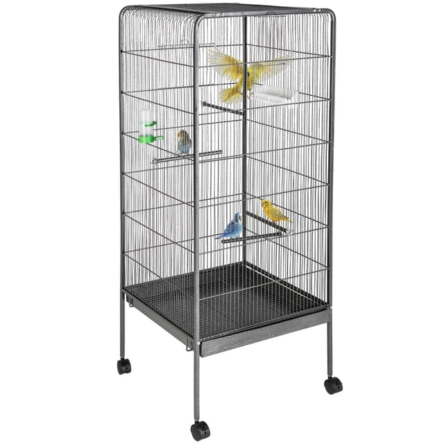 🦜 Großer Vogelkäfig mit Rollen und Sitzstangen 🐦