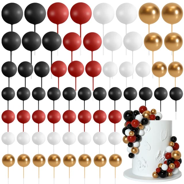 🎉 Bouiexye 75 Stück Cake Topper Decoration Tortendeko Kugeln Deko Torte 🎂