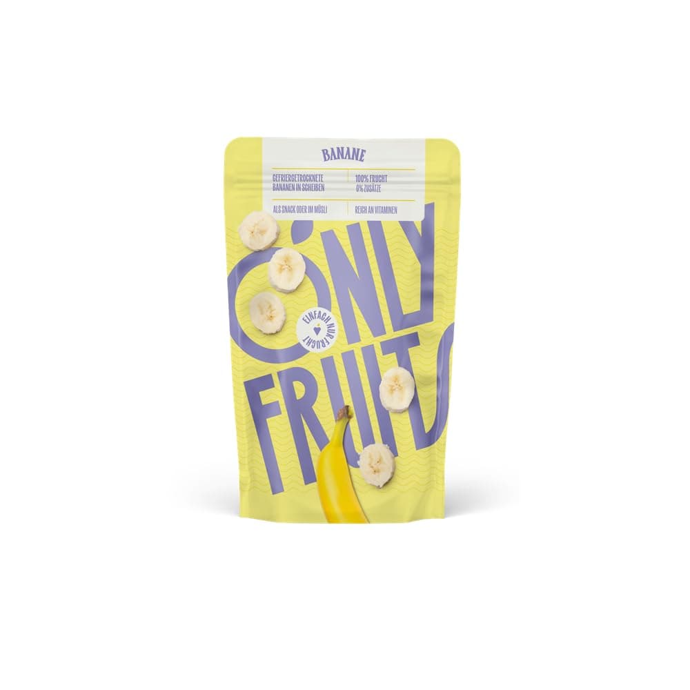 🍌🌟 SPECIAL OFFER: ONLYFRUITS Trockenobst - Gefriergetrocknete Bananen in Scheiben - 50g 💪