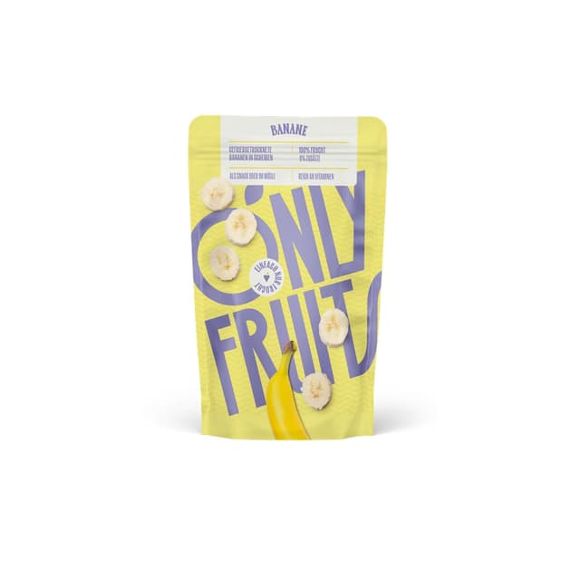 🍌🌟 SPECIAL OFFER: ONLYFRUITS Trockenobst - Gefriergetrocknete Bananen in Scheiben - 50g 💪