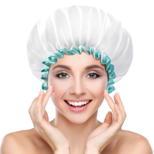 🚿 mikimini Weiße Duschhaube für Damen - Pack of 1 🚿