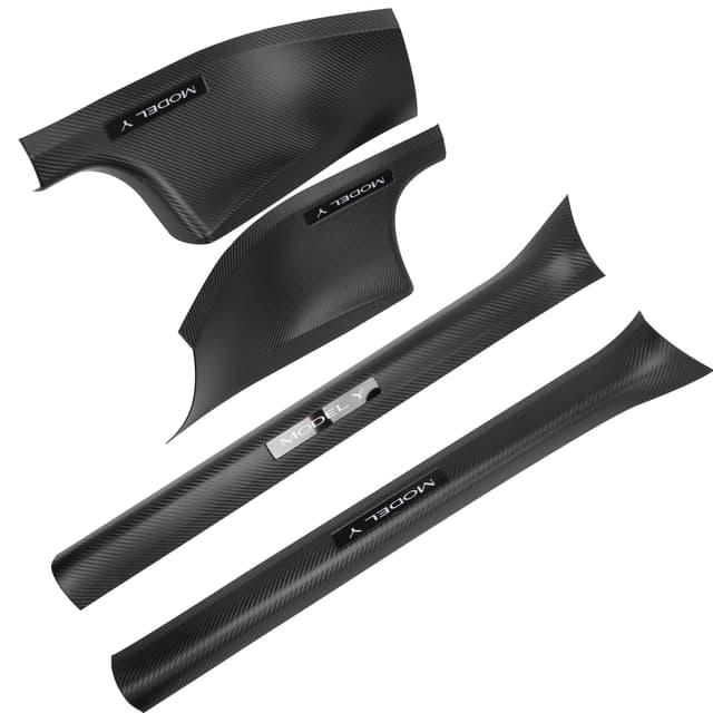 MangWany Einstiegsleisten Carbon Cover Set für Tesla Model Y 2021 2022 2023 🚗