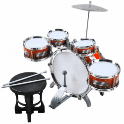 🥁 KRUZZEL Schlagzeug Kinder 5-teilig Ab 3 Jahren 🎵 Angebot bei HelloDeals
