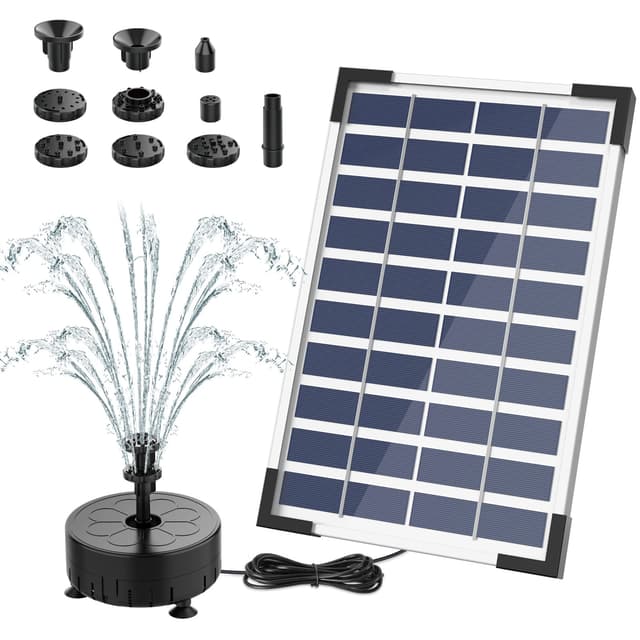 🌞 AISITIN 5.5W DIY Solar Springbrunnen | Solar Teichpumpe für Garten, Teich, Vogelbad | Neuestes Upgrade