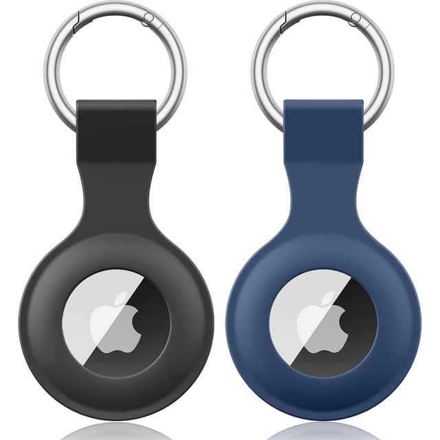 🔑🔵【2 STÜCK】 Wanme Hülle für Apple AirTag Anhänger mit Schlüsselanhänger