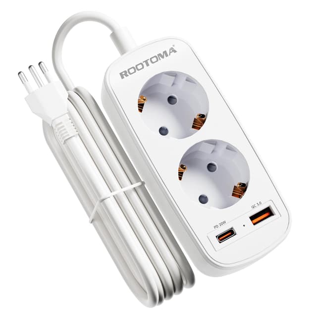 🔌🔋 Adapter Schweiz Deutschland mit PD20W USB Schnellladegerät - 1,5M Kabel - Typ J Schweiz Reiseadapter