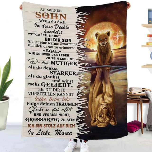 Personalisierte Kuscheldecke für Sohn - Tospass