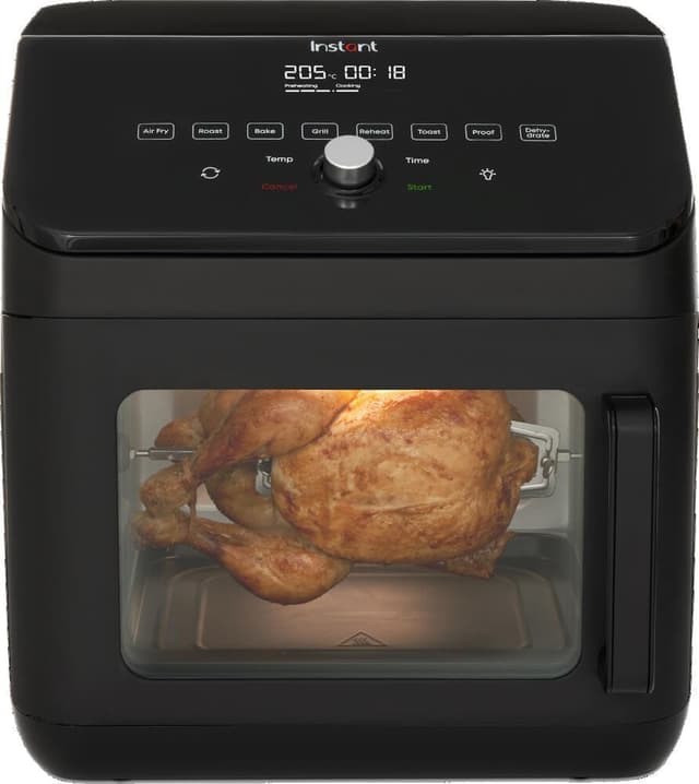 🔥 Instant Heißluftfritteuse Ofen 13L mit XXL Fassungsvermögen - 9 Programmen und Drehspieß