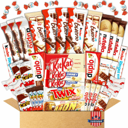 Schokoladen Big Box XXL | Kinderschokolade | Schokoriegel | Nervennahrung | Schokolade | Geschenkbox | ausgefallenes Geschenk | Ausgewählter Mix | Candy & Bar ® Angebot bei HelloDeals