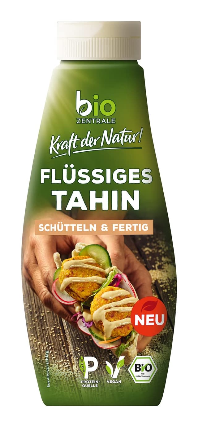 Biozentrale Flüssiges Tahin | Vegan & Glutenfrei | 310 g | Squeezeflasche 🌿🥣