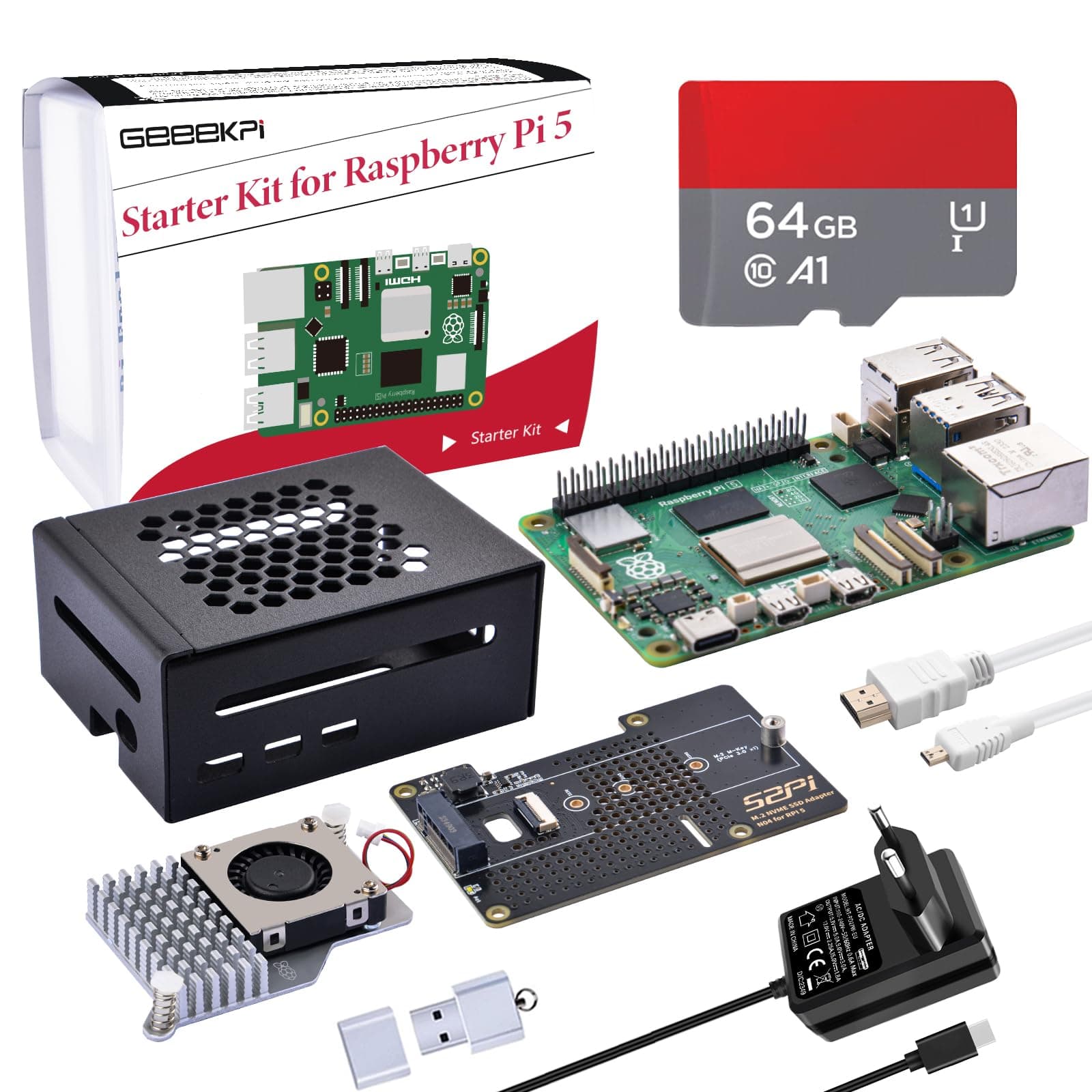 🌟 GeeekPi Starter Kit für Raspberry Pi 5 8GB 🌟