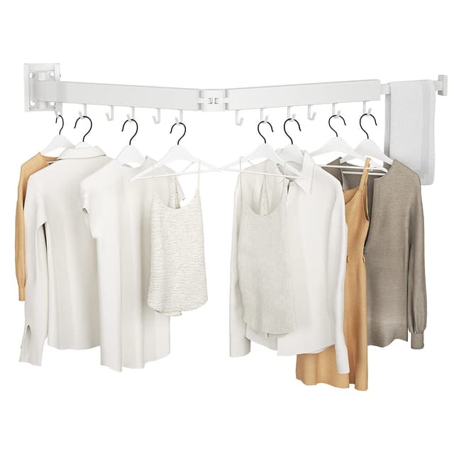 👚🏠 Kelisiting Ausziehbarer Wäscheständer, Platzsparend & Robust - Weiß 2X 🌞👗
