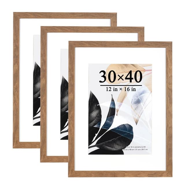 Angebot: Scholar Tree Bilderrahmen 30x40 | Holzfarbe | Plexiglas | Fotorahmen | 3er Set 30x40-3P Holzfarbe 🖼️