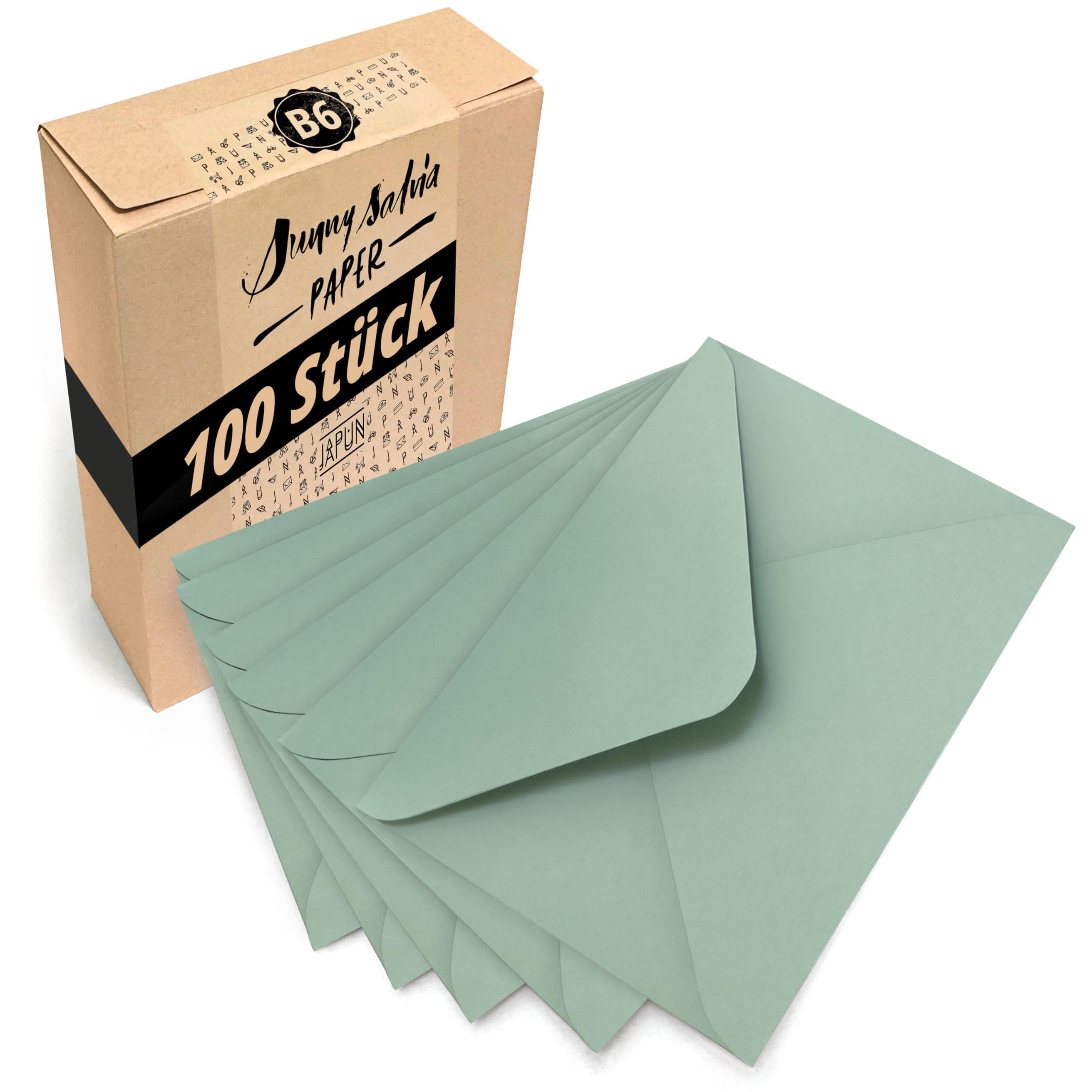 Japun Briefumschläge (100 Stück) aus Papier - Grüne Papier-Farbe 💌