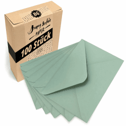 Japun Briefumschläge (100 Stück) aus Papier - Grüne Papier-Farbe 💌