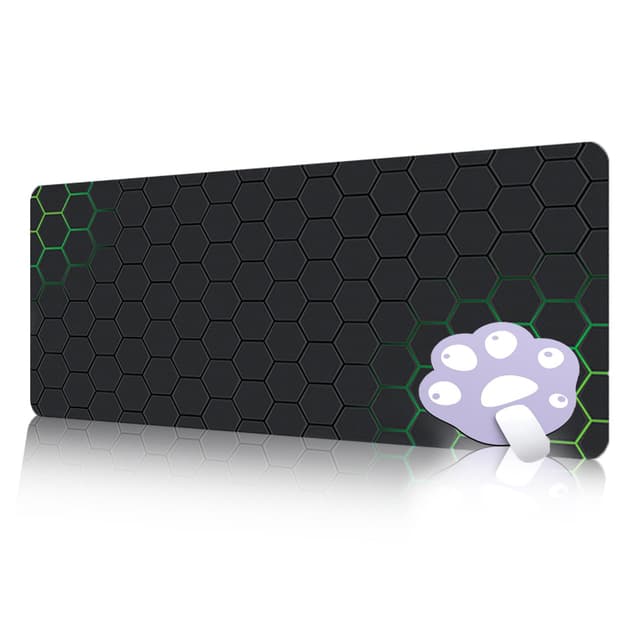 🎮 FAIRYGATE Schreibtischunterlagen Mauspad - Gaming Mousepad - Rutschfest und Wasserdicht - XXL Mauspad - Schwarz B6011-M