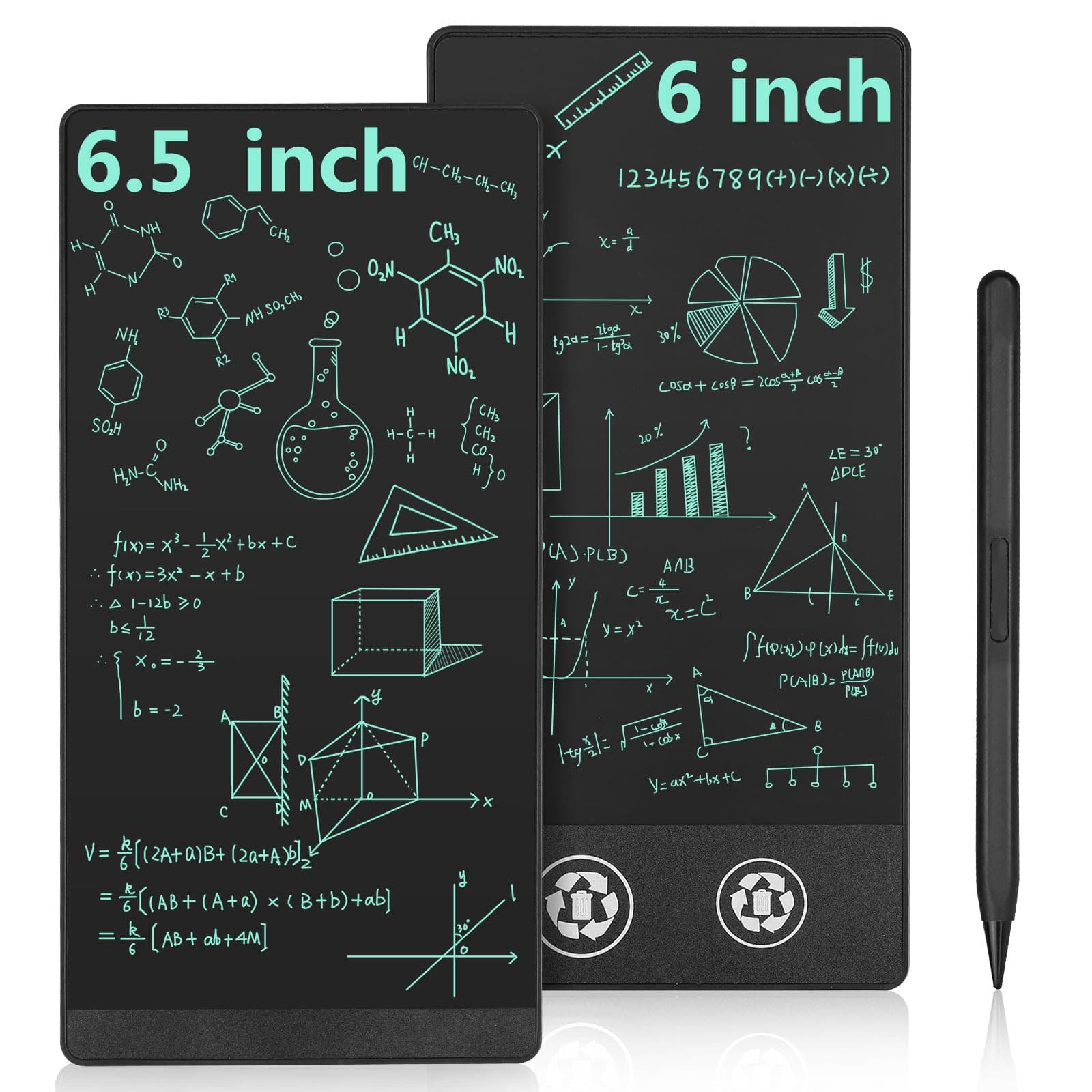 Czemo LCD-Schreibtafel für Erwachsene - Dual-Screen, 6.5 Zoll & 6 Zoll 🎨