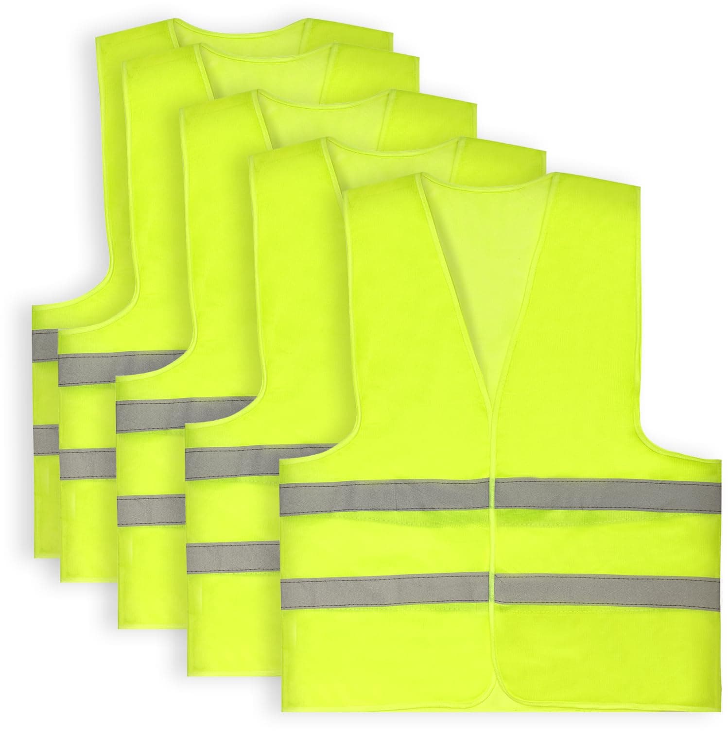 🚗👷‍♂️ Taakige Warnwesten Auto 5er - Hochsichtbare Sicherheitswesten Set
