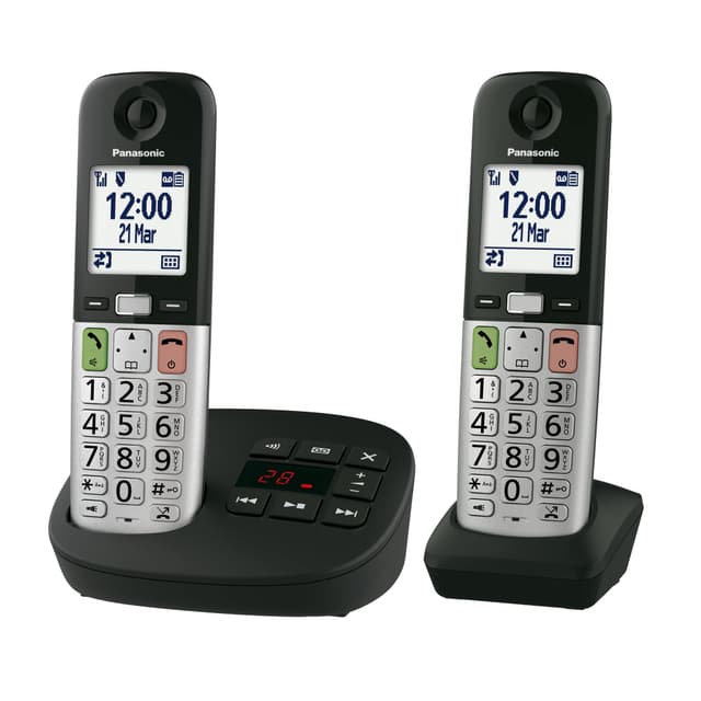 Panasonic KX-TGU432EXB Schnurlostelefon mit Anrufbeantworter 📞🔦
