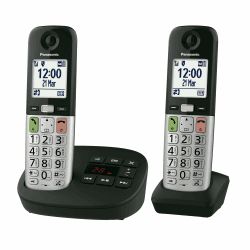 Panasonic KX-TGU432EXB Schnurlostelefon mit Anrufbeantworter 📞🔦