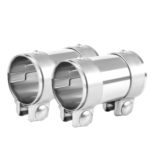 🚗🔧 DOCAS 2pcs Ø 60 mm x 125 mm Länge Doppelschelle Auspuffschelle Edelstahl Rohrverbinder