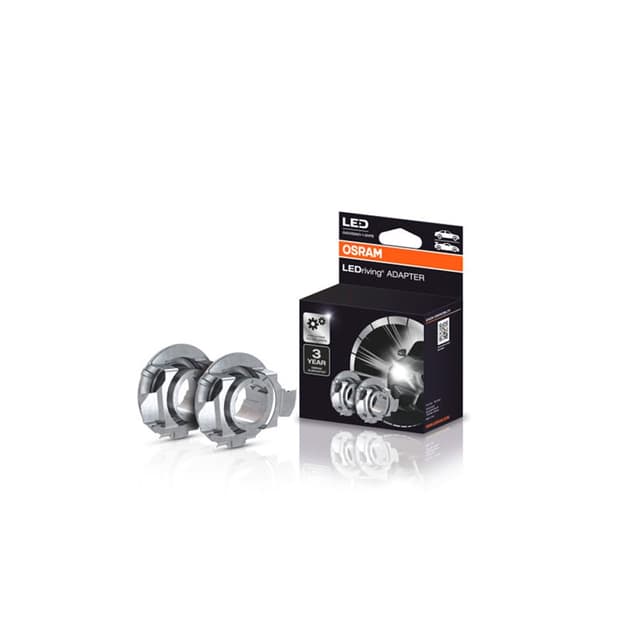 🌟 Osram LEDriving Adapter für H7 LED - Satz à 2 Stück Adapter Silber 64210DA01-1 🌟
