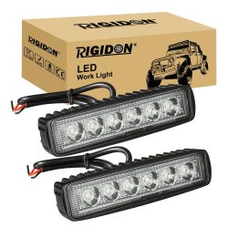RIGIDON 2 Pcs Mini LED Lichtleiste - 18W 6 Zoll 15cm Spot Strahler Offroad Beleuchtung 🚗💡 Angebot bei HelloDeals