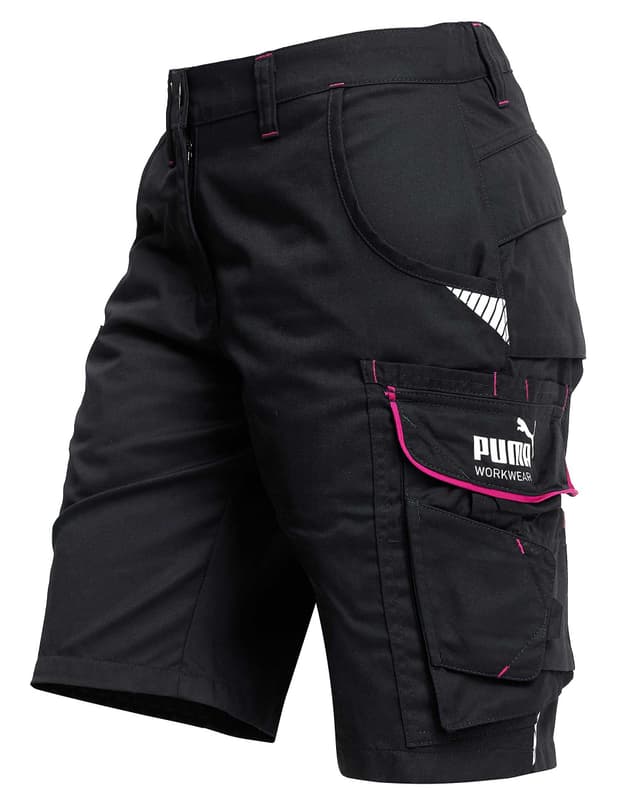 🔧 PUMA Workwear Precision X Arbeitsshorts - Kurze Arbeitshose Damen Schwarz/Pink