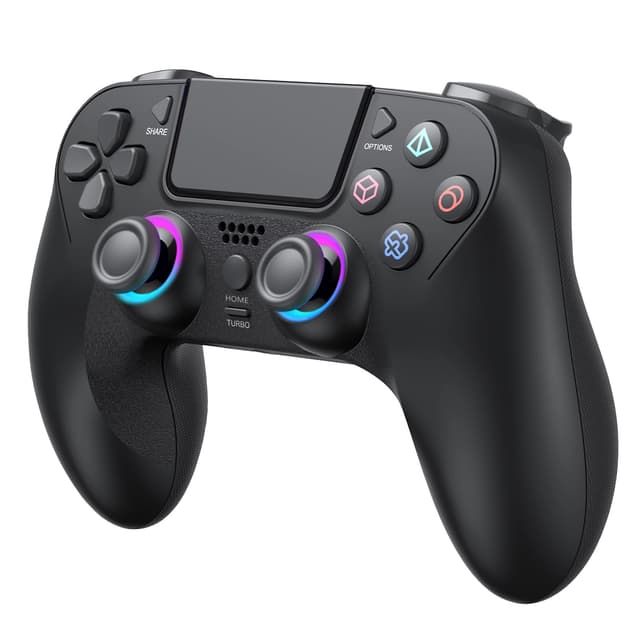 Wireless Controller für PS4 mit 7 RGB LED/Dual Vibration/6 Achsen Gyro Sensor