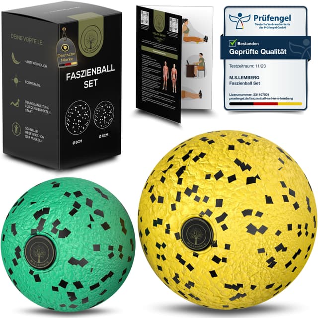 M.S.Lemberg® Faszienball Set - Massageball für gezielte Selbstmassage