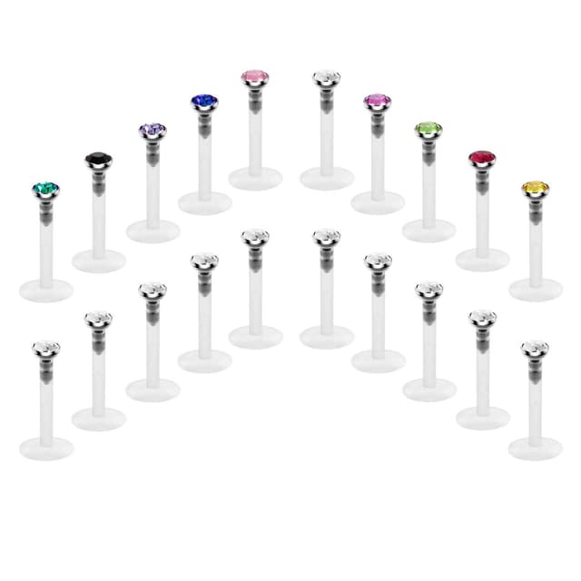 🌟 Crdifu Plastik Lippenpiercing Labret Stecker Retainer Set 🌟