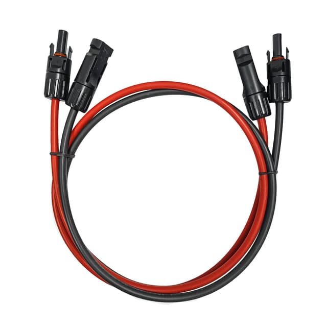 Profi-Verbindungskabel Verlängerungskabel beidseitig Solarstecker Solarkabel rot/schwarz 6mm² inkl. montierter Solar-Stecker