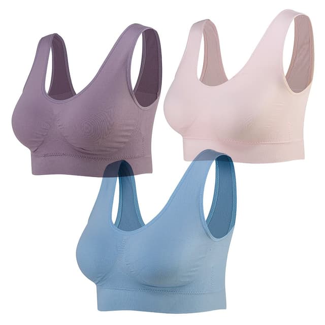 Lemef Damen Seamless Sport BH mit Merfarben Wohlfühl-BH XL 😍