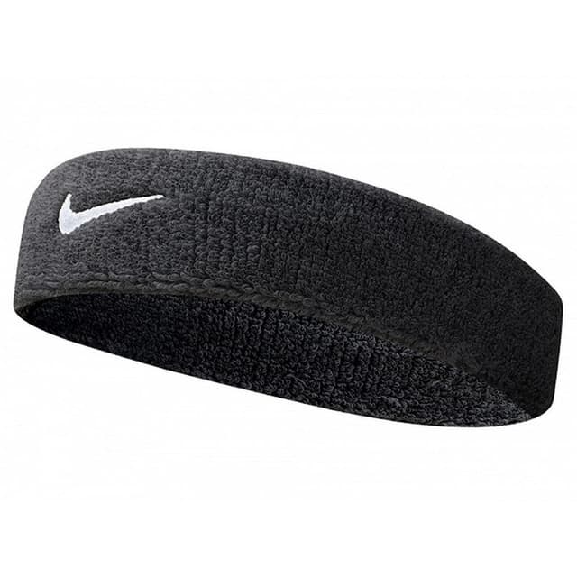 🔥 Angebot! Nike Unisex Swoosh Headband/Stirnband Schwarz (Schwarz/Weiß) - Einheitsgröße