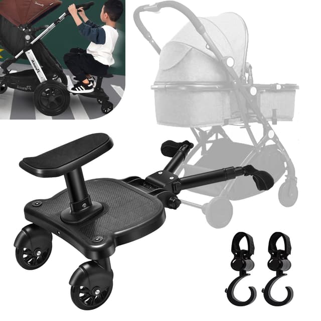 Buggy Board für alle Kinderwagen mit Sitz und Trittbrett