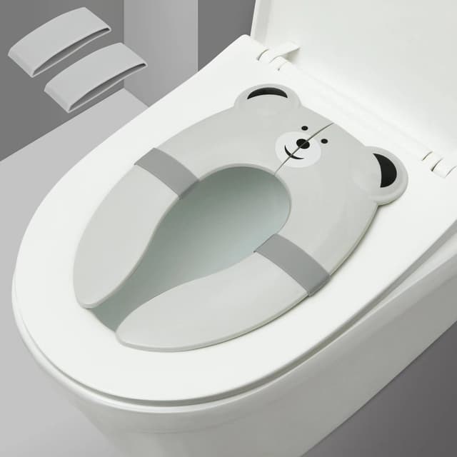 🐼 PandaEar Faltbarer Toilettensitz Kinder für Unterwegs - Tolles Bären Design 👶