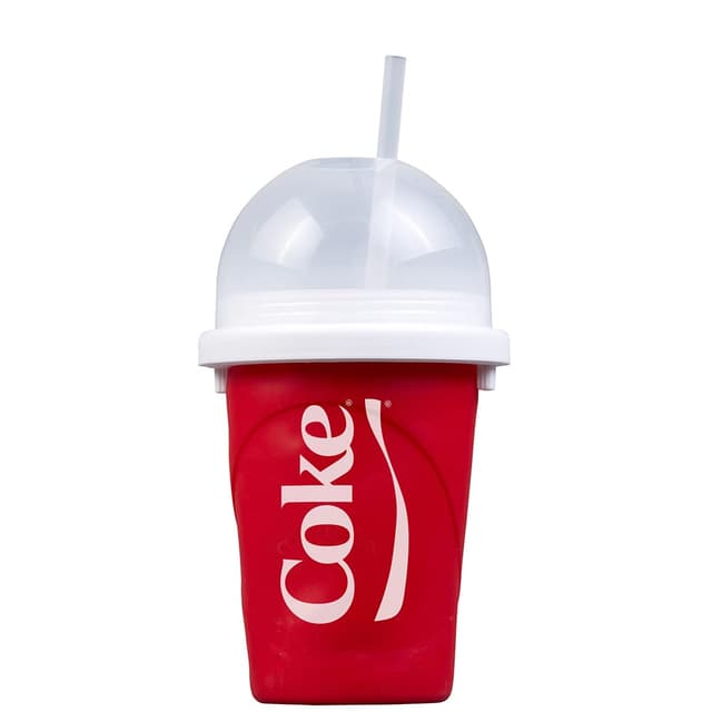 🍧 Magic Freez Slushy Maker – Tragbarer Slushy Becher aus Silikon mit 2-in-1 Strohhalm und Löffel 🥤