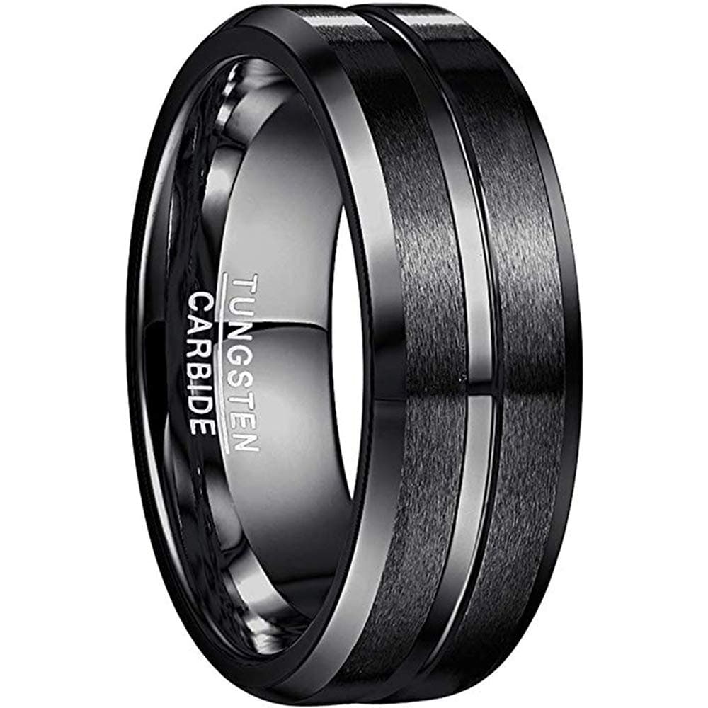 NUNCAD Ring Herren/Damen Wolframcarbid 4mm 6mm 8mm 10mm Men Fashion Schmuck Ehering Verlobungsringe