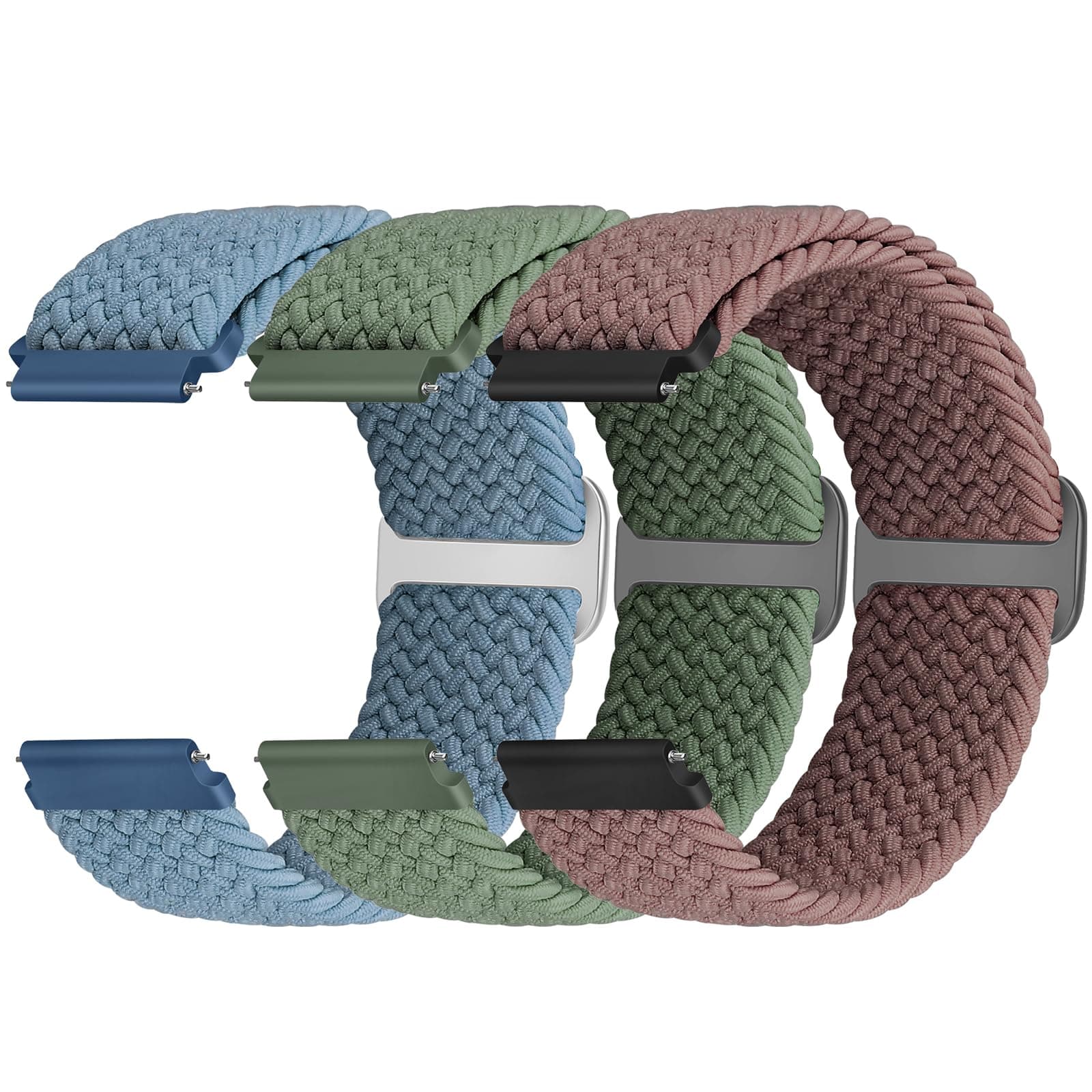 Yunshare Geflochtenes Elastisches Armband Schnellverschluss 18mm 19mm 20mm 22mm 24mm Nylon Uhrenarmband 🌈⌚️