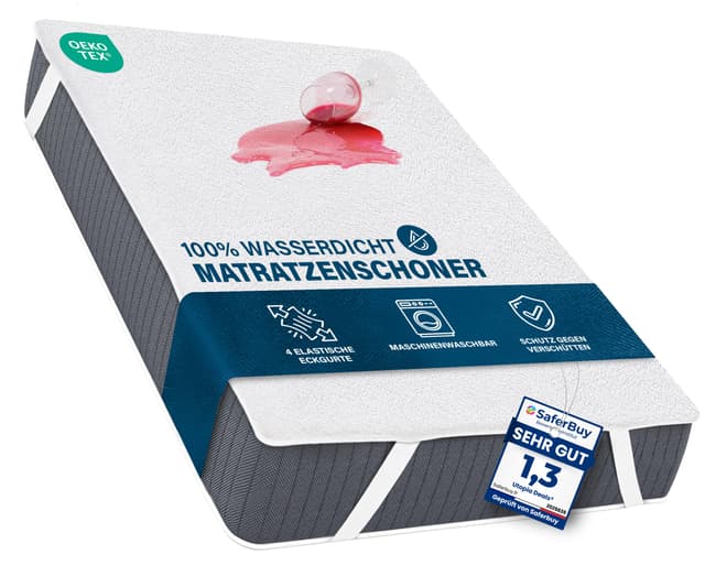 🌟 Utopia Bedding Matratzenschoner 90x200 cm 🌈 Wasserdicht & Atmungsaktiv 🛏️ Matratzenschutz Weiß