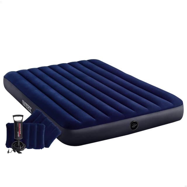🌟 Super Angebot: Intex 64765 Luftbett, Bunt, 203 x 152 x 25 cm (Set) Con Cuscini