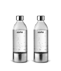 🌊🌿 Aarke 2er-Pack PET-Flaschen für Wassersprudler Carbonator 3, BPA-frei mit Edelstahl-Details, 800ml, AASPB1-STEEL 800ml Modern 🌊🌿 Angebot bei HelloDeals