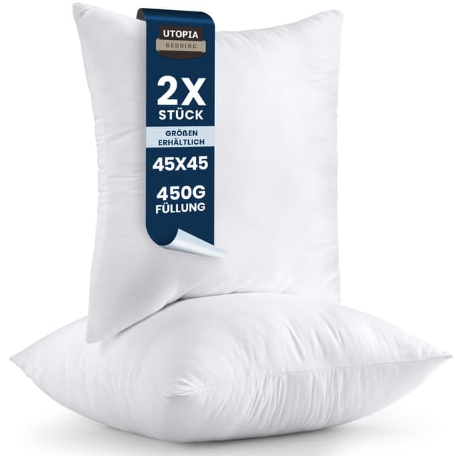 Angebot: Utopia Bedding 2er Set Kissenfüllung 45 x 45 cm 🛋️🌟