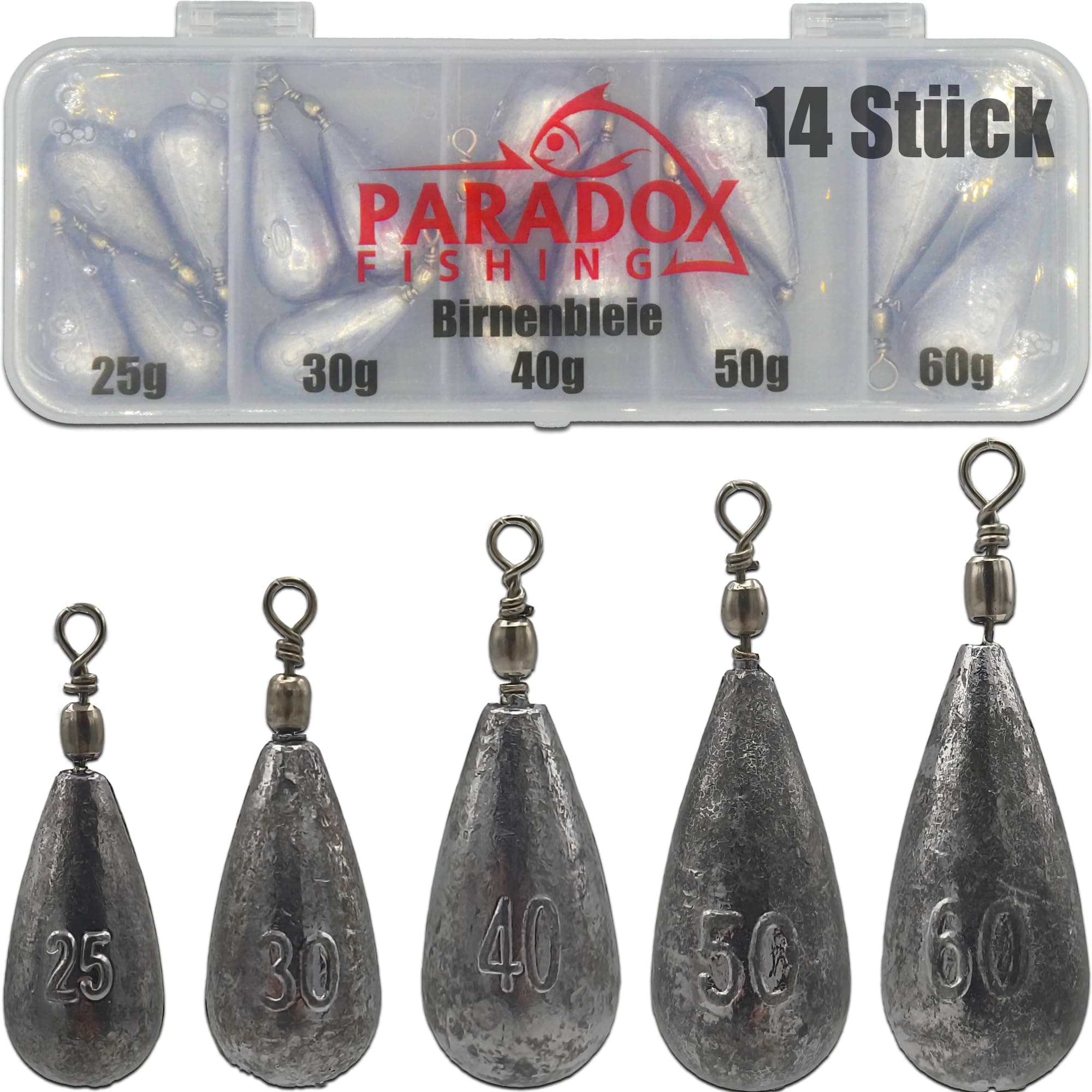 🎣 Paradox Fishing Birnenblei Sets 25g-100g - Sonderangebot! 🎣